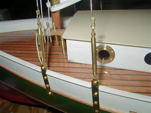 Star Yacht, Sailboat Medium Brass Sheeting Hooks for Pond Yacht Model Yacht 